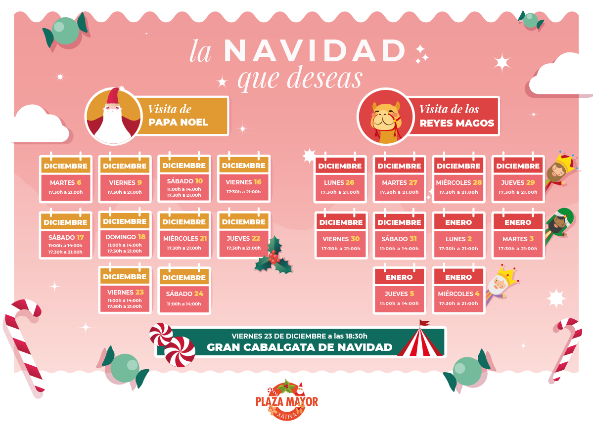 El C.C Plaza Mayor Xátiva ha planeado todo para ti en estas fiestas navideñas
